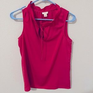 Hot Pink JCrew Sleeveless Blouse